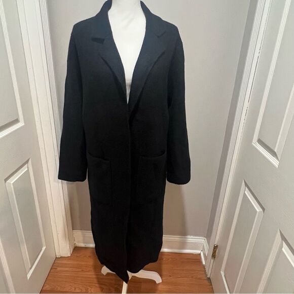 NWT Revolve One Grey Day wool long jacket with front pockets sz small oversized - Picture 2 of 9